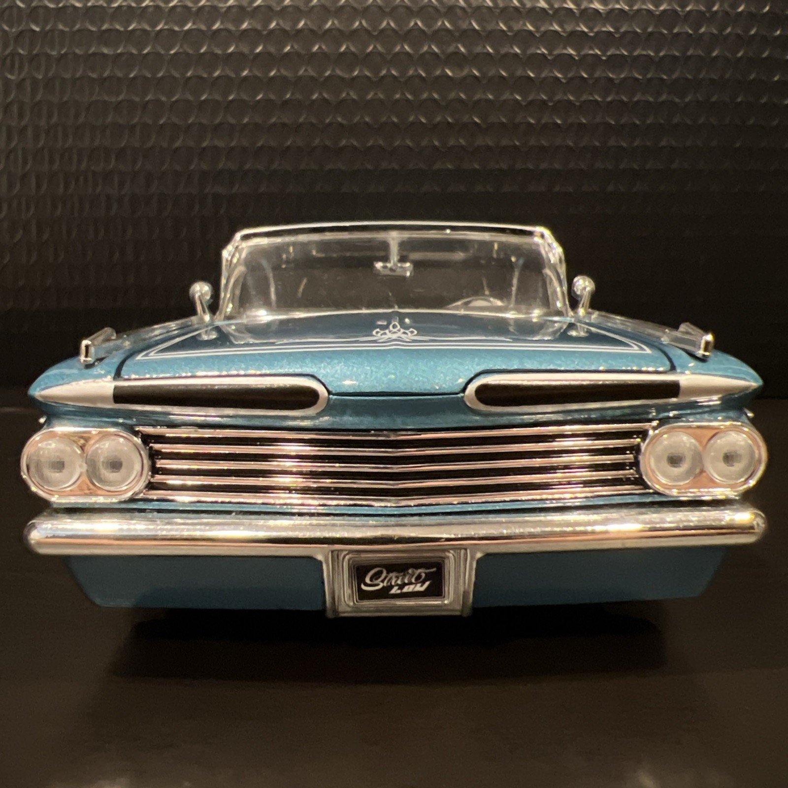 RARE 2001 Jada Toys Street Low 1959 Chevy Impala Blue 1/24 Lowrider Diecast