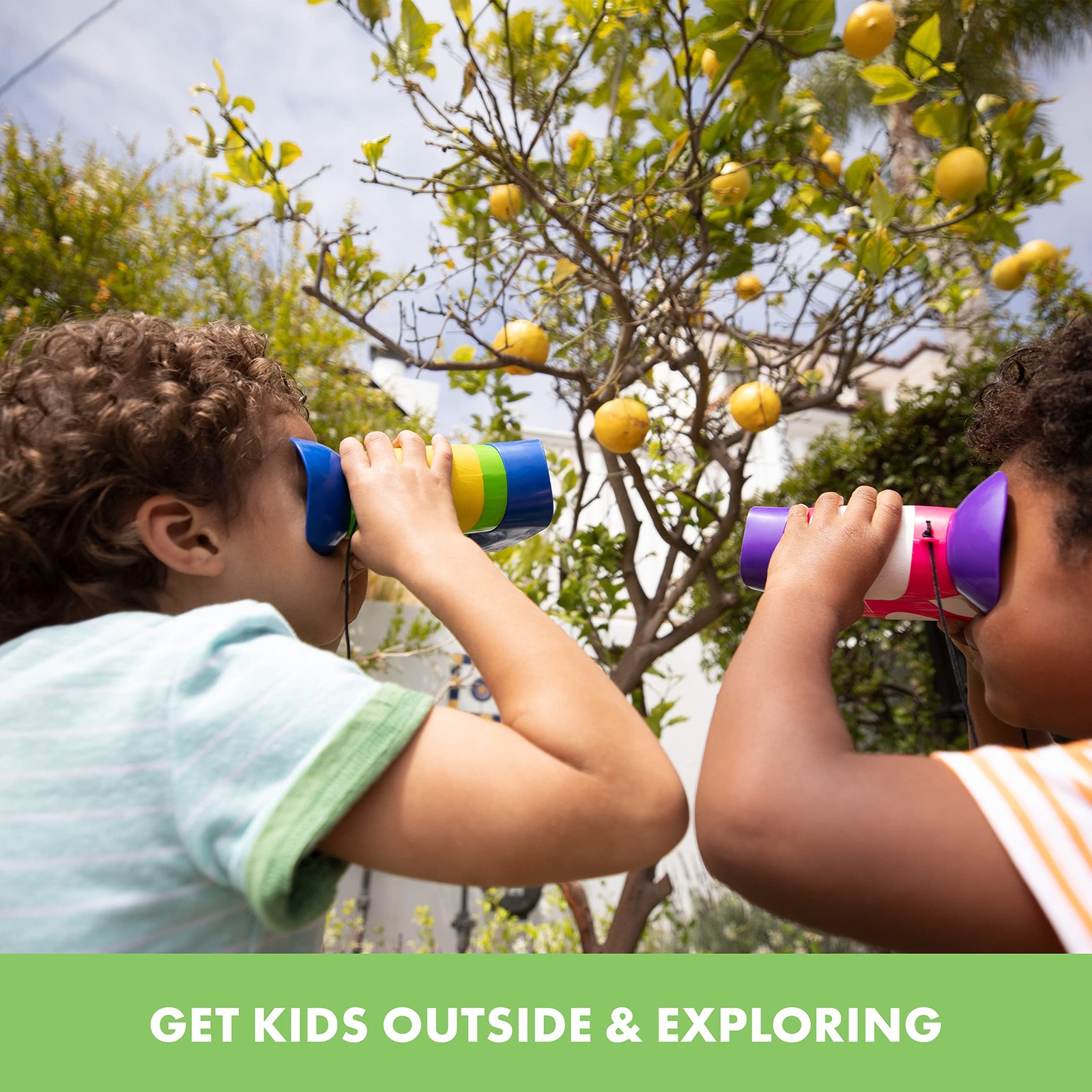 GeoSafari Kidnoculars Toy Binoculars for Kids, Outdoor Toys for Kids Ages 48…