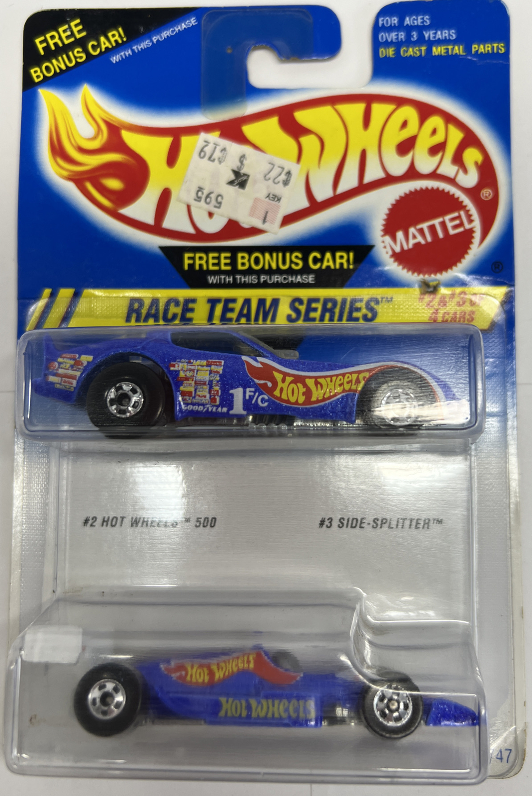 Hot Wheels 1994 2-Pack Side-Splitter & 500 Race Team Series