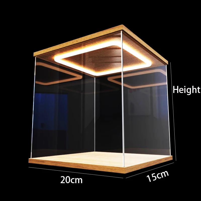 DIY Diorama Acrylic Display Case Ring LED Lighting for Action Figure Car Models