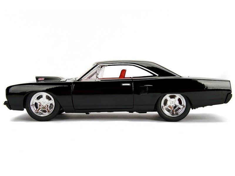 1970 PLYMOUTH ROAD RUNNER 440 BLACK 1/24 DIECAST MODEL CAR BY JADA 99581