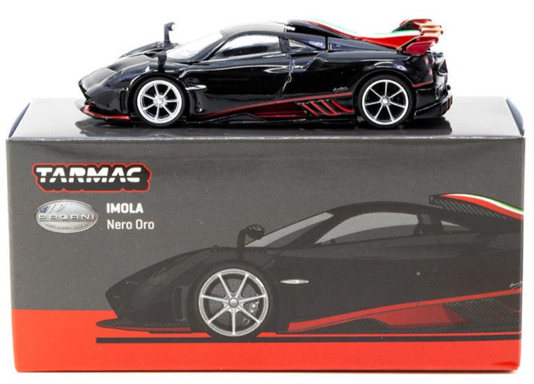 Tarmac Works GLOBAL64 Nero Oro Pagani Imola 1:64 Scale Diecast Car T64G-TL046-BK