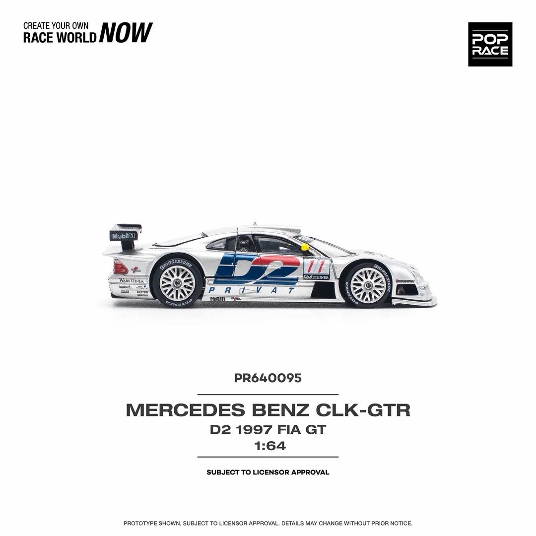 Pop Race Mercedes Benz AMG CLK GTR D2 Privat #11 1997 FIA GT 1/64 PR640095