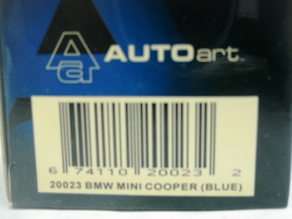 WOW EXTREMELY RARE Mini Cooper 1.6 Blue White 2001 1:64 Auto Art-Minichamps-CM’S