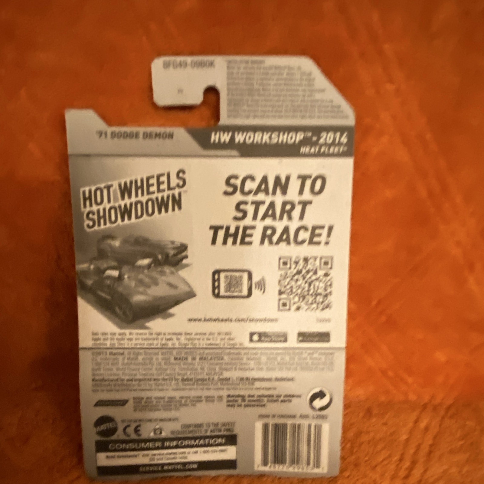 Hot Wheels HW Workshop 1:64 1971 Dodge ’71 Demon Diecast, Showdown Unopened