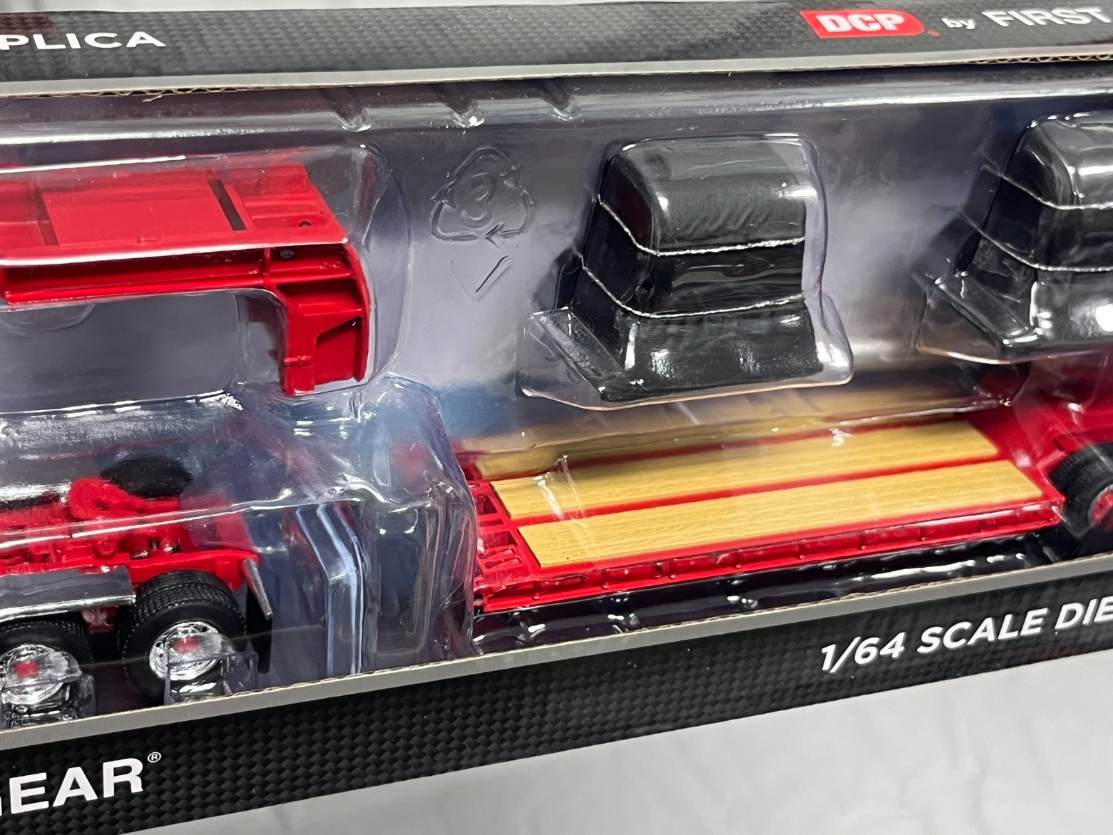 PETERBILT 352 COE Roger Low Boy w Coil LOAD NIB DCP 1:64 60-1308 Red AirFoil