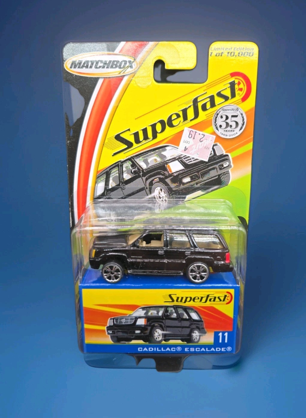 2004 Matchbox Superfast 35th Cadillac Escalade Black Tan Interior New