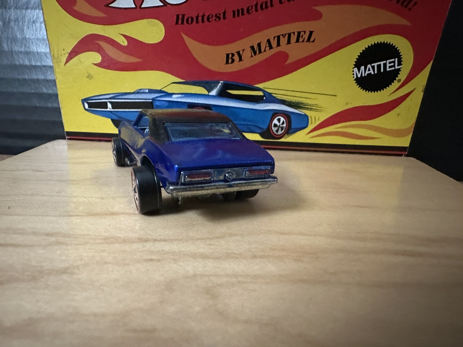 hot wheels 67 camaro Redlines Restoration/ Custom Build Blue W/ Blister & Button