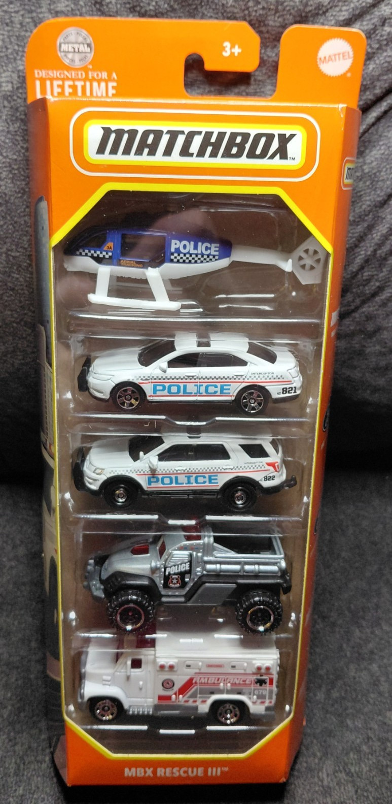 Matchbox MBX Rescue III 5-Pack 1:64 Diecast Cars 2023 Unopened Box