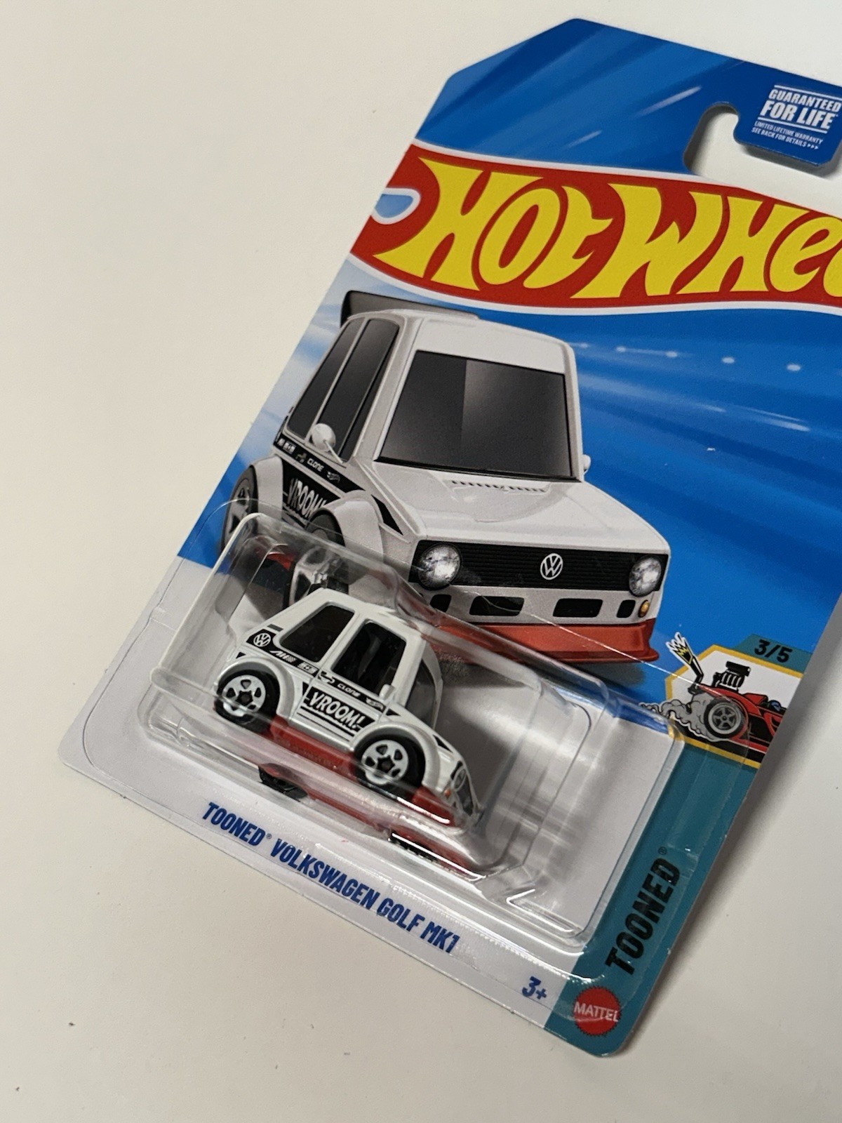 Hot Wheels Tooned Volkswagen Golf MK1 2026 1:64 Diecast White/Red/Black Unopened