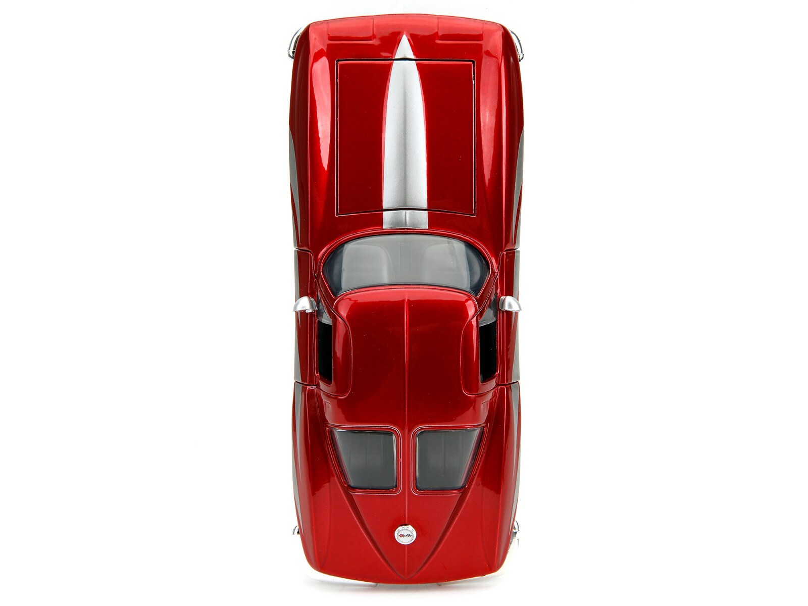 1963 CHEVROLET CORVETTE STINGRAY RED & SILVER 1/24 DIECAST MODEL BY JADA 35023