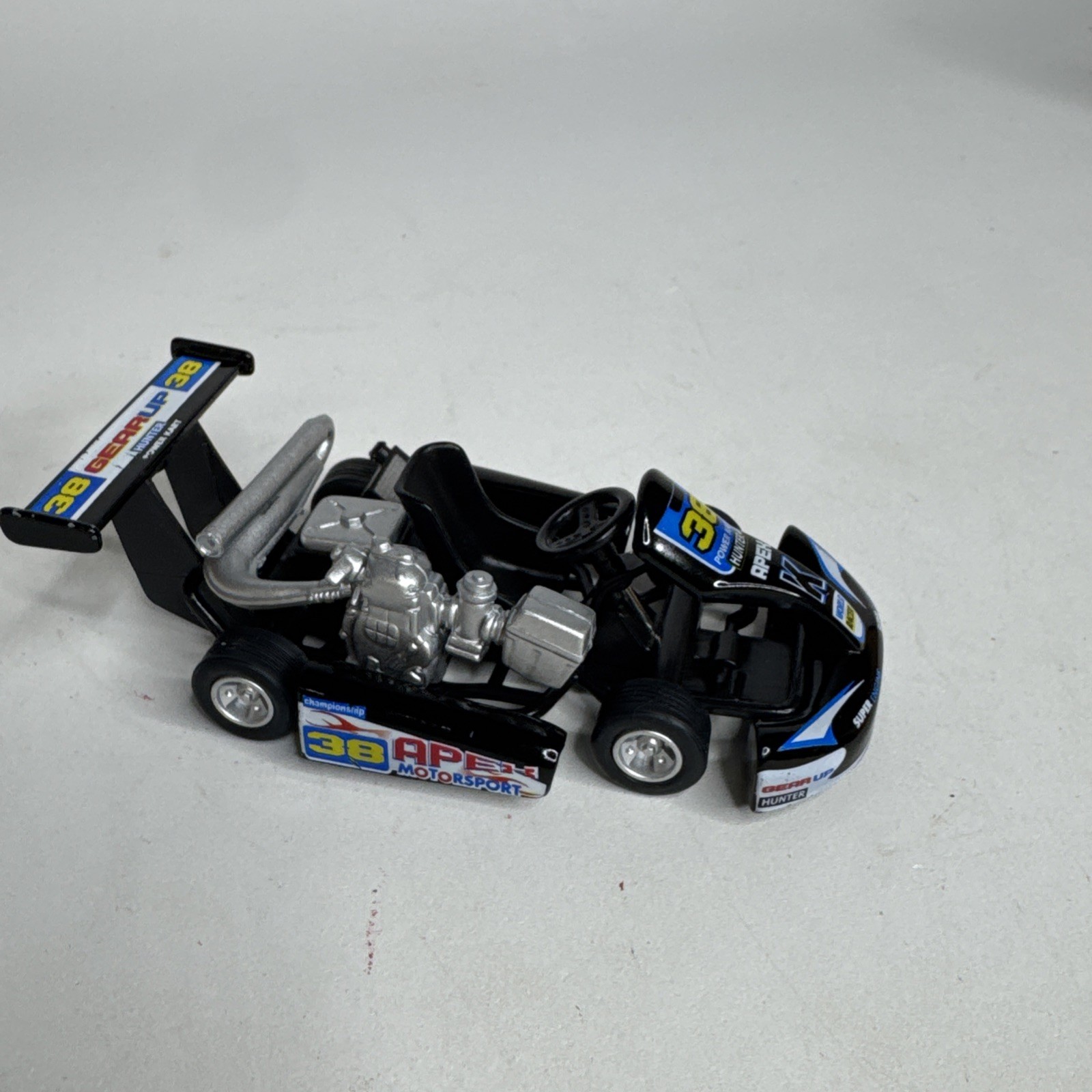 Lot Of 2 Kintoy Diecast GO-karts #38 Gear Up World Racer Pull Back Orange Black