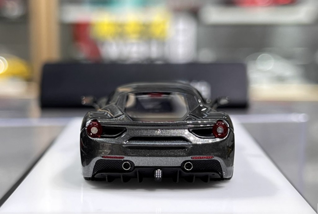 1:64 CL Gray 488 GTB Hard Top Sports Model Diecast Resin Car