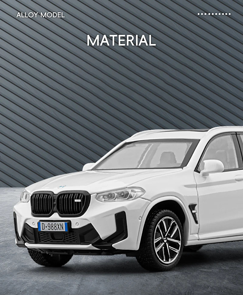 1:32 BMW X3M X3 SUV 2025 Alloy Diecast Car Model Sound Light Kid’s Collectibles