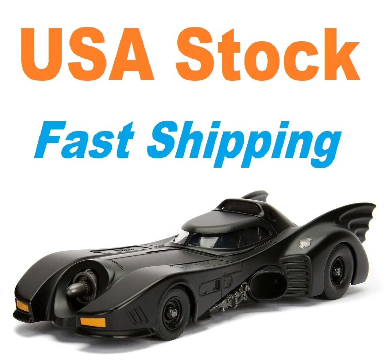 Batman Batmobile, 1989 Batmobile, Jada 98226 Diecast Model Toy Car, 5″, 1/32 NIB