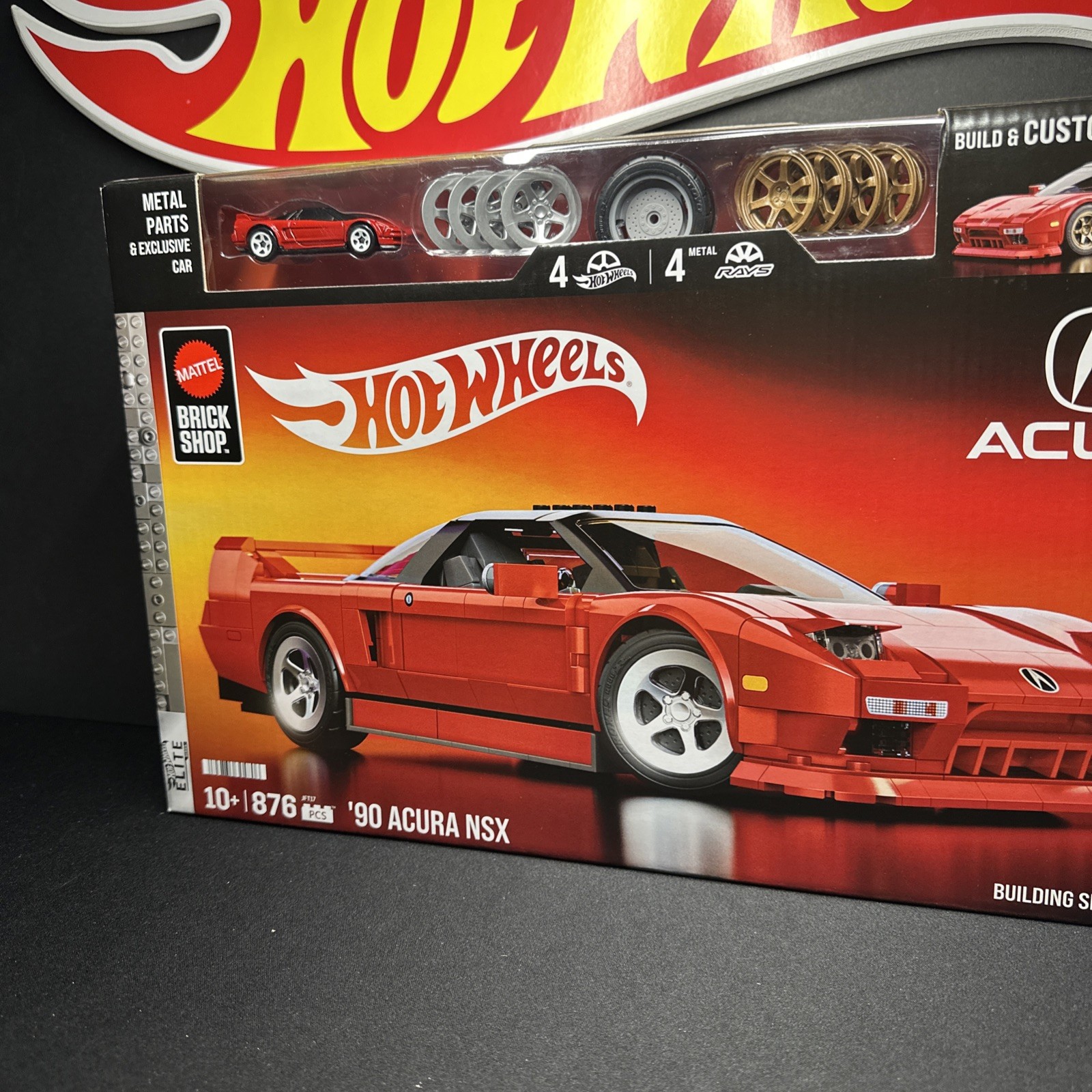 Mattel Brick Shop Hot Wheels Elite Series ’90 Acura NSX Te37 Lego Diecast SEALED