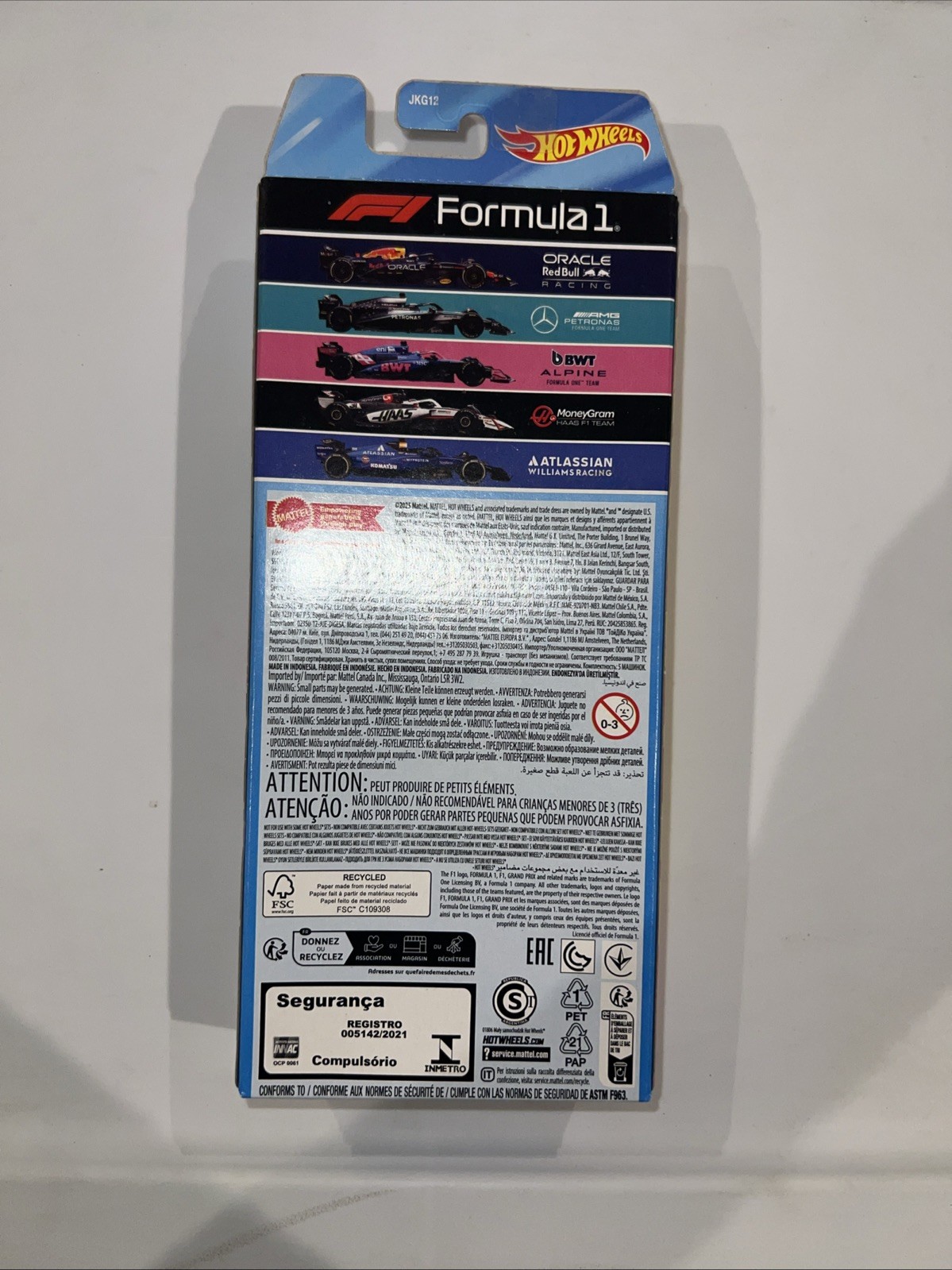 2025 Formula 1 Car * 5 Pack F1 Hot Wheels 2026 RedBull, AMG Williams, BWT, Hass