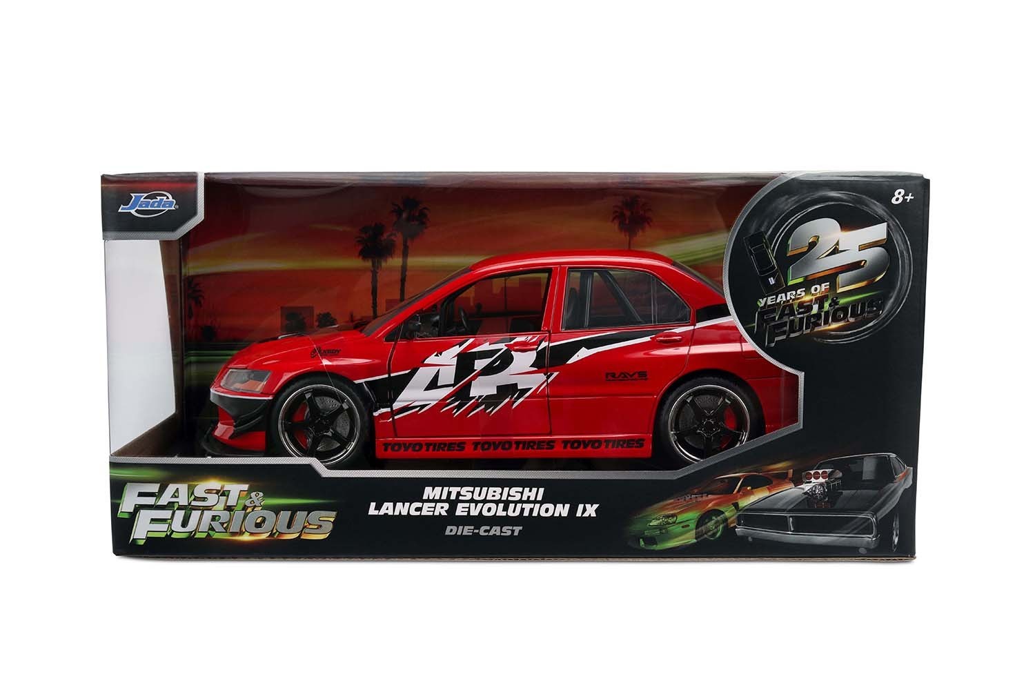 JADA 25 YEARS FAST & FURIOUS SEAN’S MITSUBISHI LANCER EVO IX 1/24 RED 36208