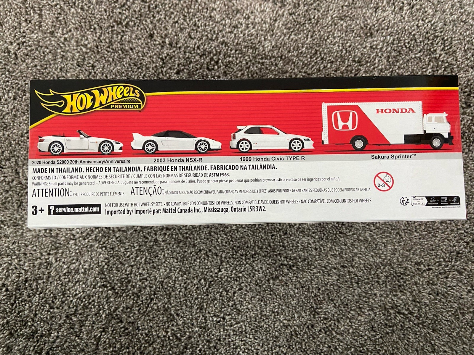 Hot Wheels Premium Collector Set Honda TypeR Heritage 1/64 Sakura Sprinter GMH39