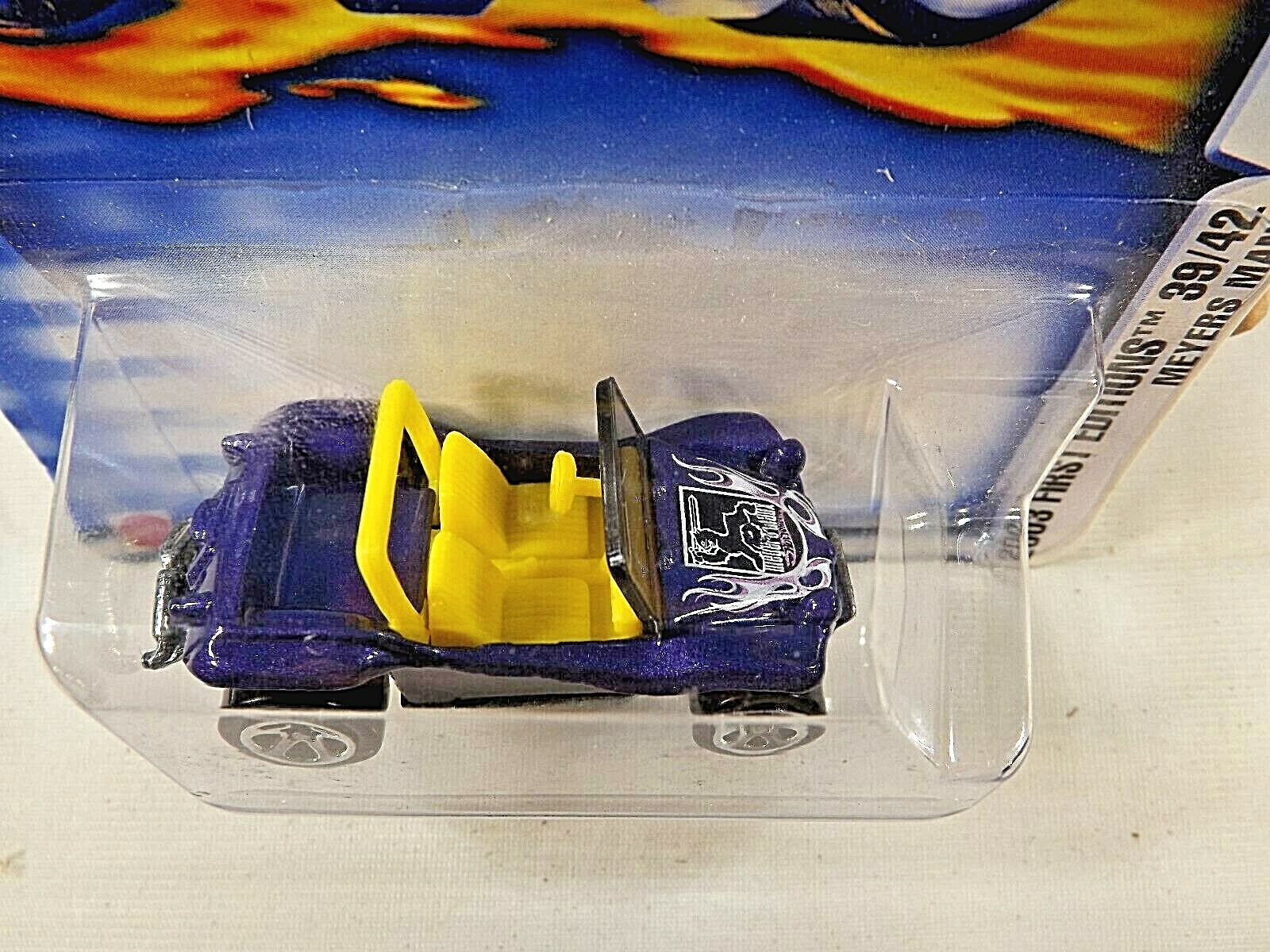 2003 Hot Wheels #51 First Editions 39/42 MEYERS MANX Purple w/Chrome 5 Spokes