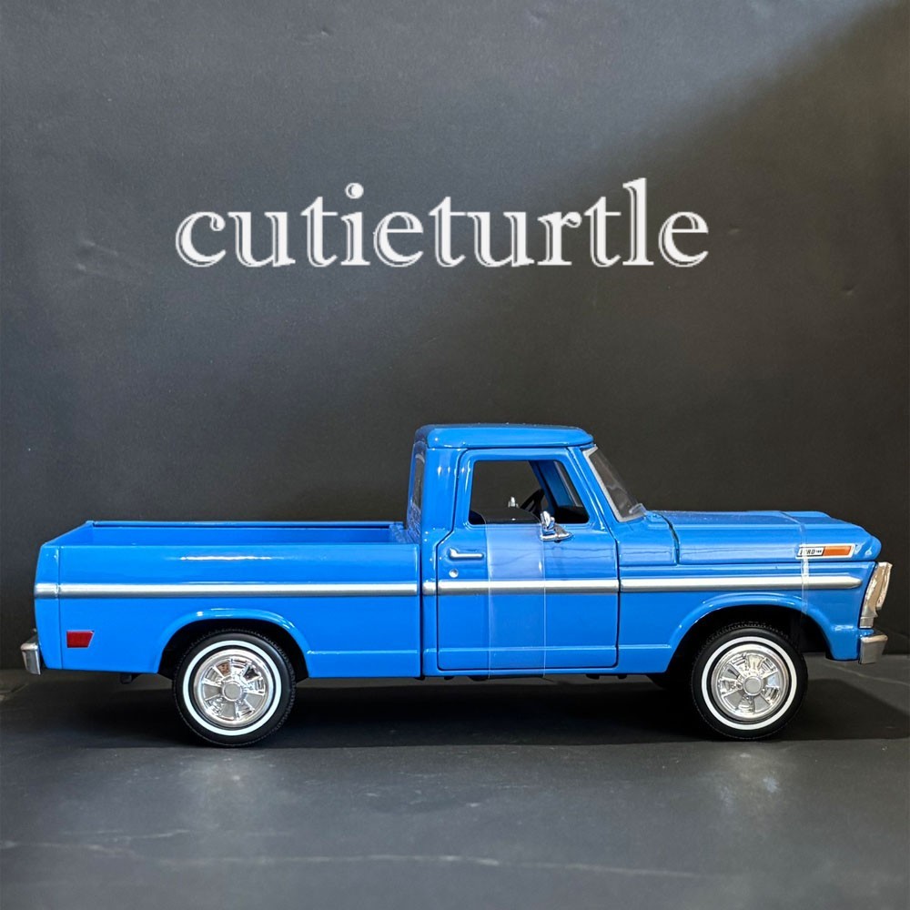 No Box Motormax 1972 Ford F-100 Pickup Truck 1:24 Light Blue 79384