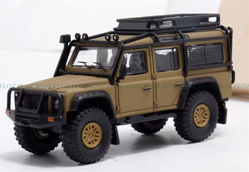 1:64 Master & Decode Land Rover Defender 110 4X4 modified military green yellow
