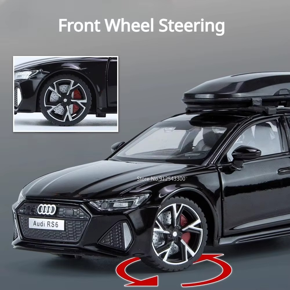 1:32 AUDI RS6 Diecast Alloy Car Model Toy Light & Sound Collectable Gift NEW