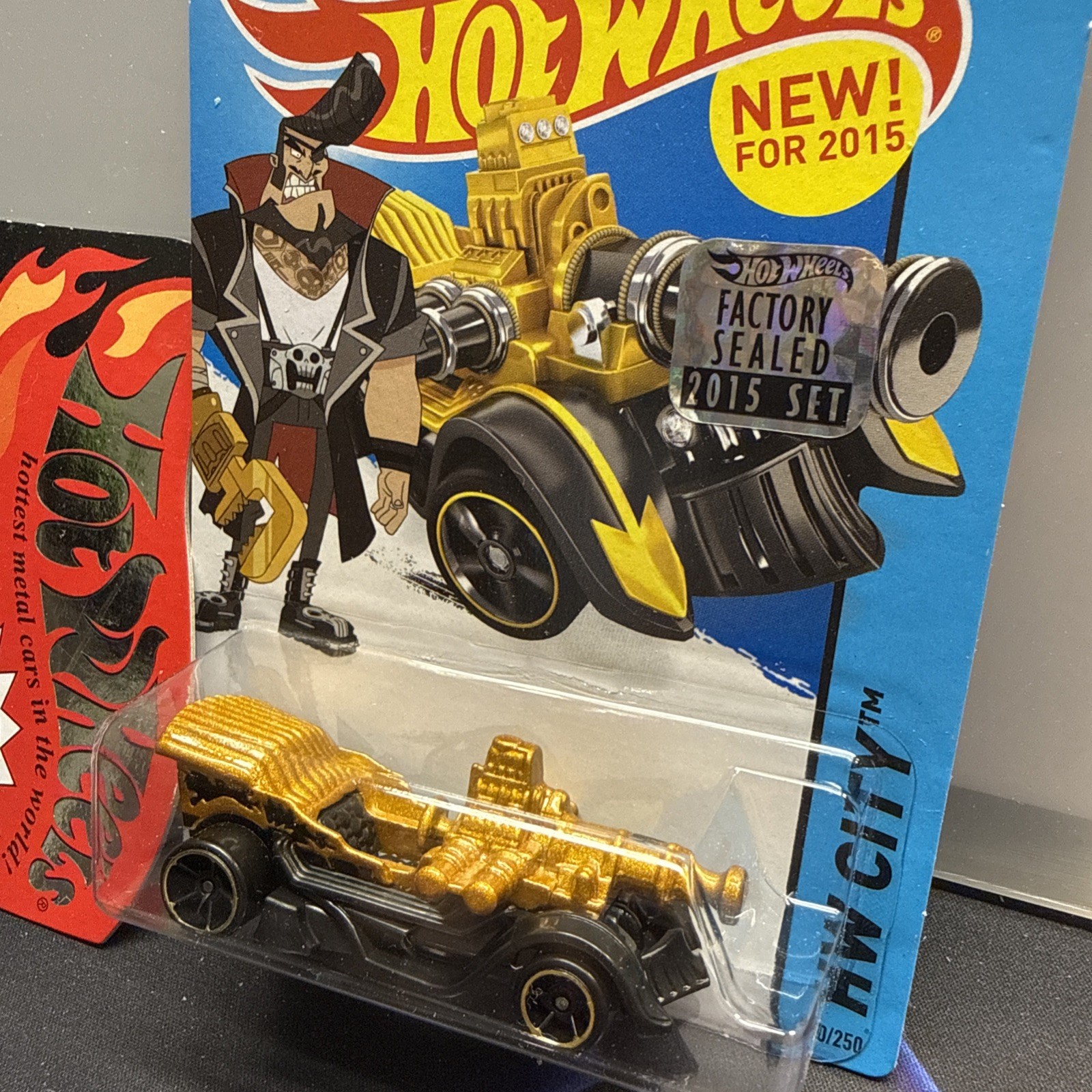 Hot Wheels Grease Rod 2015 HW City 1:64 Gold Black Steampunk🔥Factory Sealed