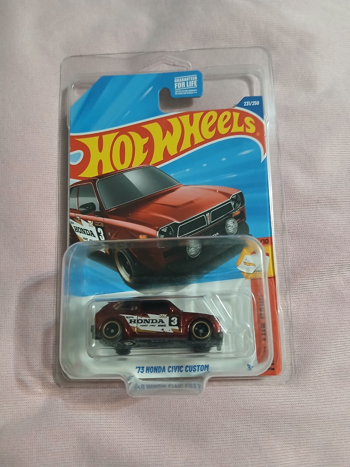 2025 Hot Wheels Super Treasure Hunt ’73 Honda Civic Custom Red STH Real Riders
