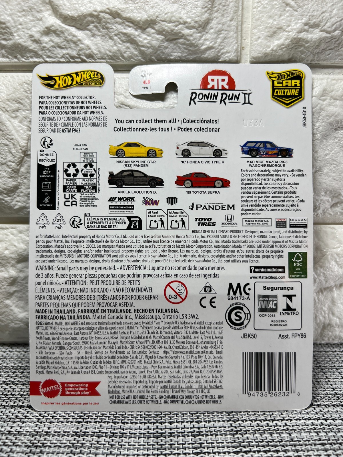 Hot Wheels Premium Ronin Run II 3/5 Mad Mike Mazda RX-3 Wagon/Remorque Blue