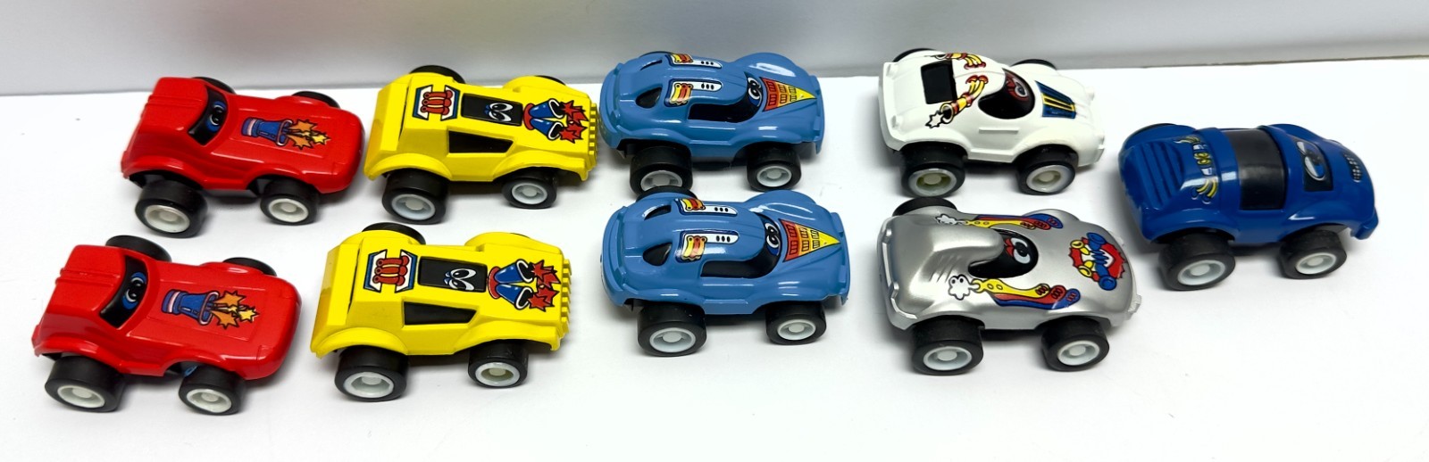 PullBack Action Car Lot Of 9 Unbranded Vintage 80-90’s All Working 1:64 Scale