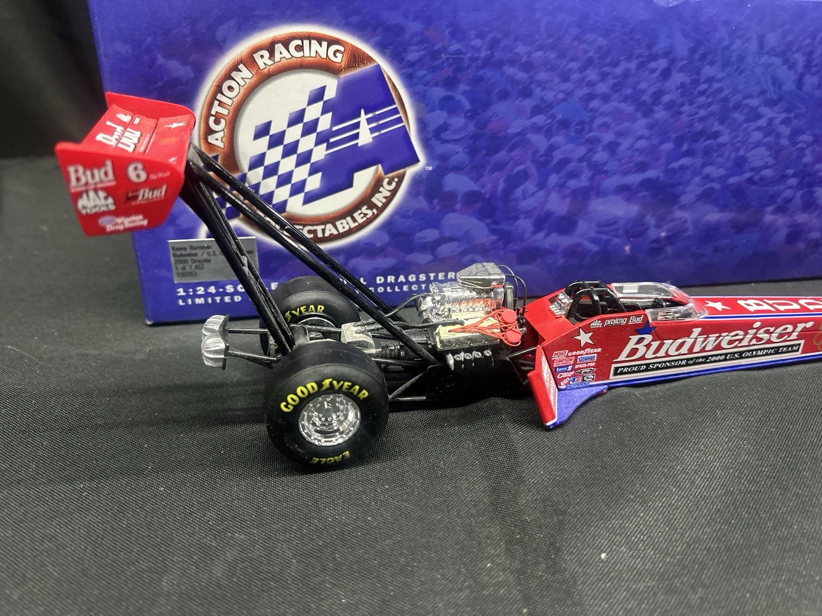 Kenny Bernstein Budweiser US Olympic Team NHRA Top Fuel Dragster 1/24 Diecast