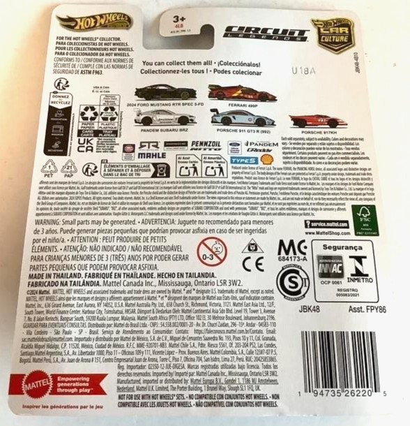 NEW Hot Wheels Car Culture Circuit Legends JBK48 2024 FORD MUSTAND RTR SPEC-5-FD