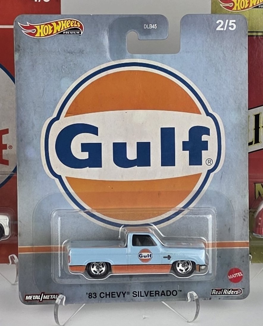 2020 Hot Wheels Premium Pop Culture Vintage Oil Set of 5 Gulf Chevy Silverado