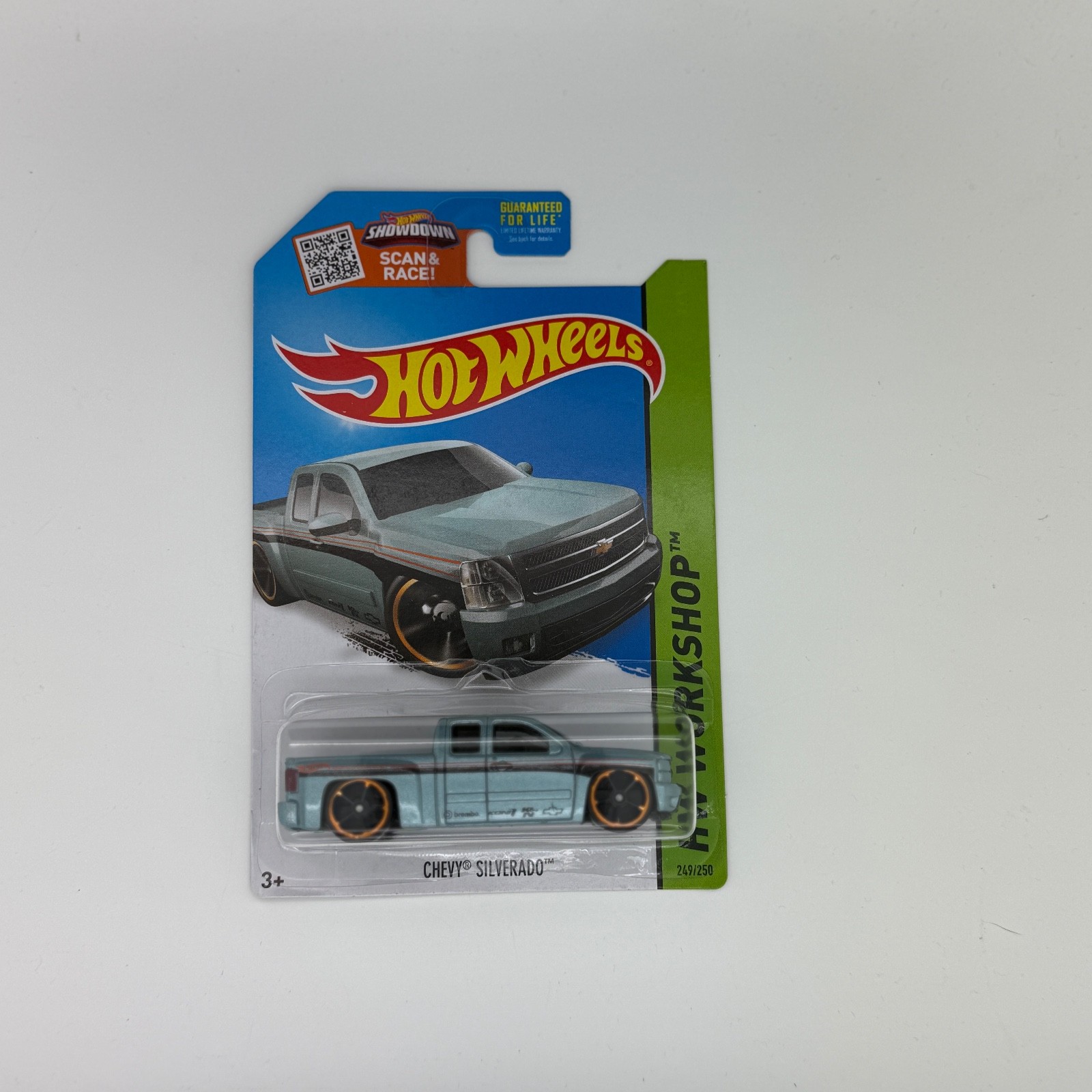 Hot Wheels Chevy Silverado HW Workshop 1:64 Light Blue Pickup