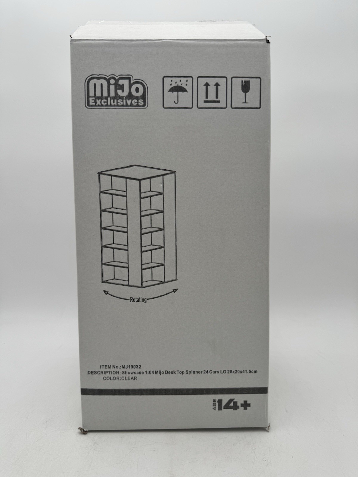MiJo Exclusives Desk Top Spinner 24 Car Display Case-Open Box-CARS NOT INCLUDED!