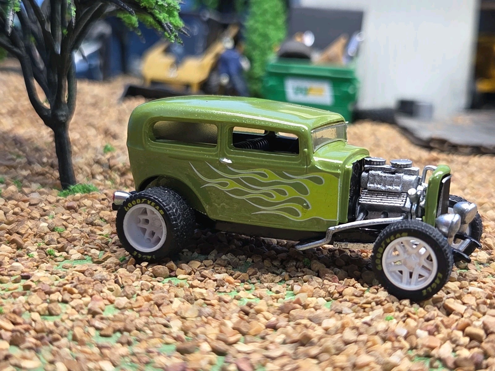Custom 1:64 street Rat Rod lowered hot FORD chopped panel paddy wagon HotWheels