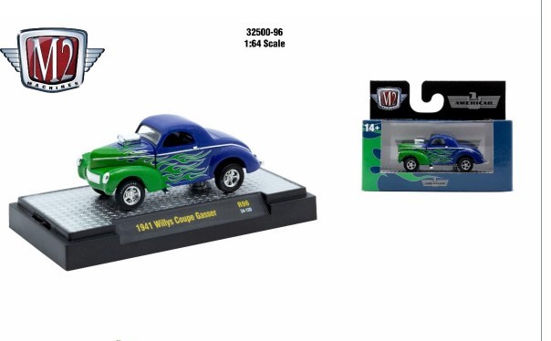 M2 Machines AutoThentics Rel 96 1:64 1941 Willys Coupe Gasser
