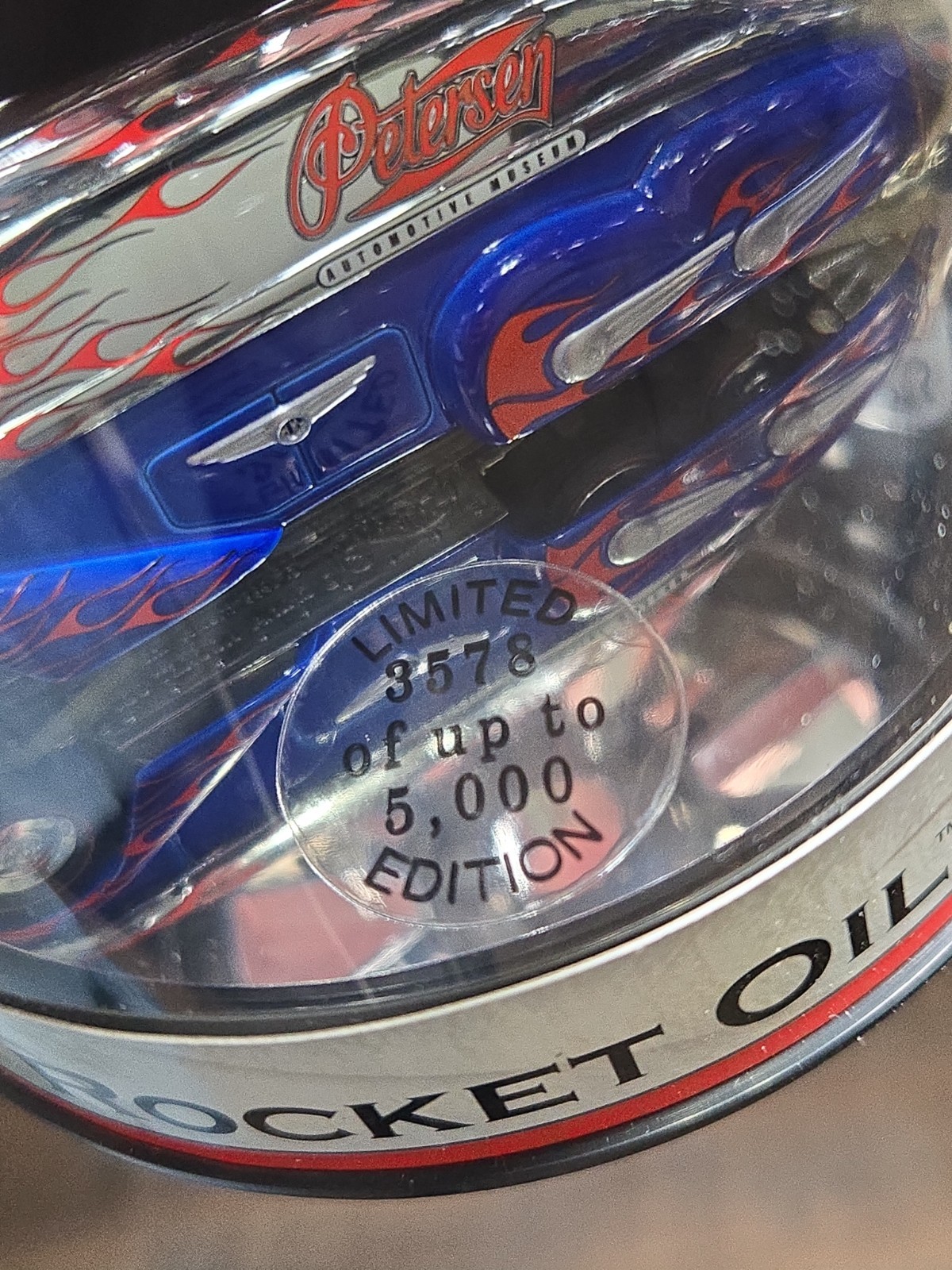 Hot Wheels 2004 Petersen Automotive Museum Oil Can Rocket Oil Tanker Blue