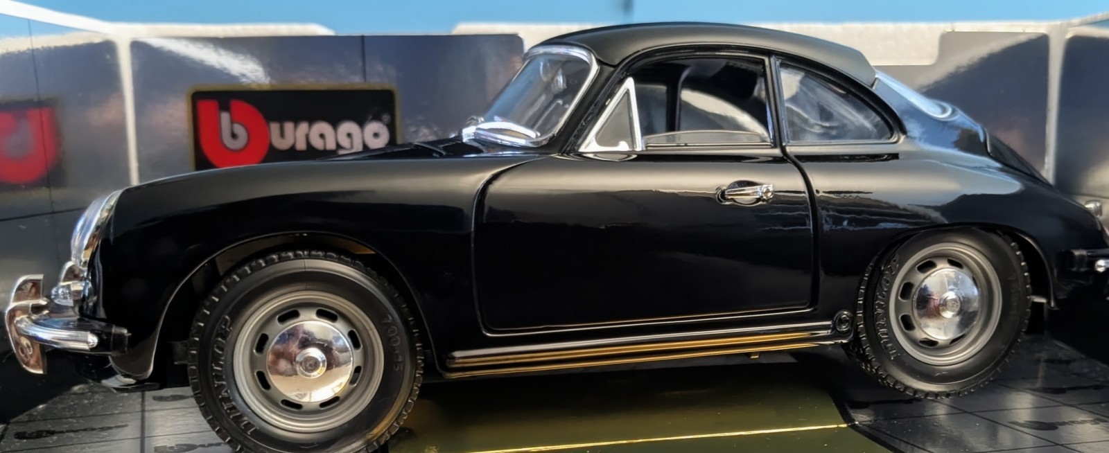Bburago Porsche 356B Coupe 1961, Black 1/18, COD 3021, Special Collection