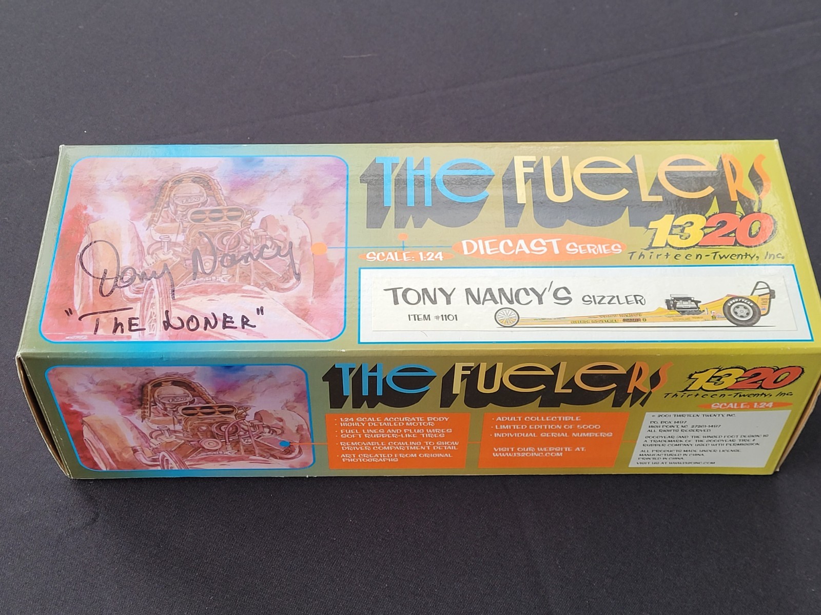 1320 The Fuelers Tony Nancy Signed Box 1:24 Diecast Dragster 4350/5000