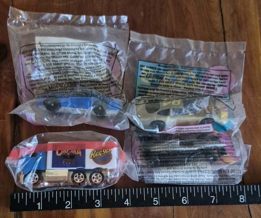 Hot Wheels McDonald’s + Cereal Lot Of (4) Count Chocula Nascar