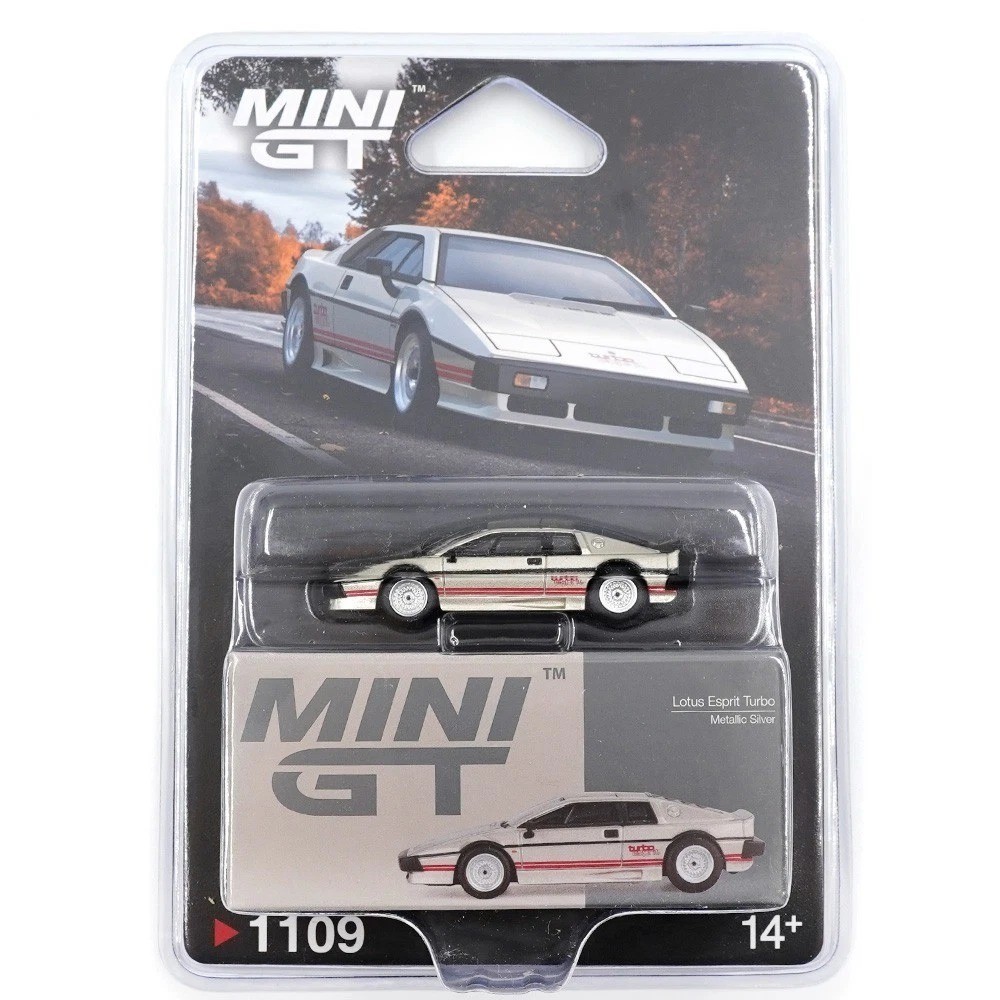 MINI GT 1:64 Lotus Esprit Turbo Metallic Silver Diecast Model Car MGT01109-2H