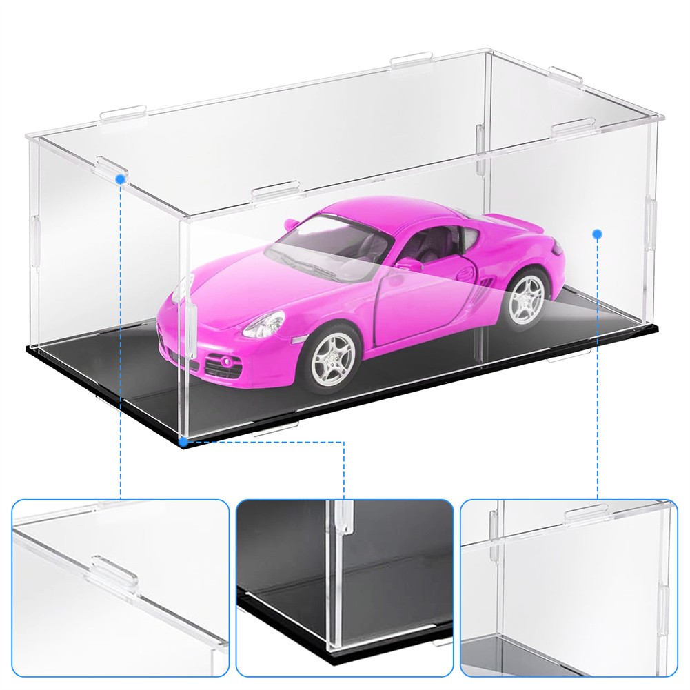 Clear Acrylic Display Case Box Collectibles Diecast 1/14 1/18 1/24 Dustproof
