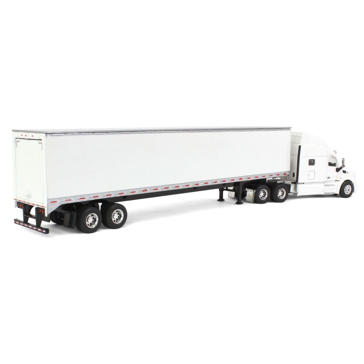 Spec Cast 1/64 White Peterbilt 579 Sleeper & Trailer w/ Single Rear Door 33774