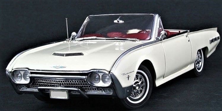 Ford Tbird Thunderbird Classic Car Hot Rod Built1:24Model Race1960s Carousel RED