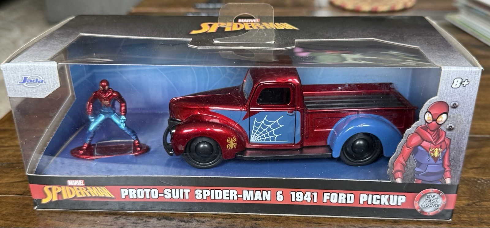 2025 JADA HOLLYWOOD RIDES MARVEL SPIDER-MAN 1941 FORD PICKUP 1:32 Scale Good