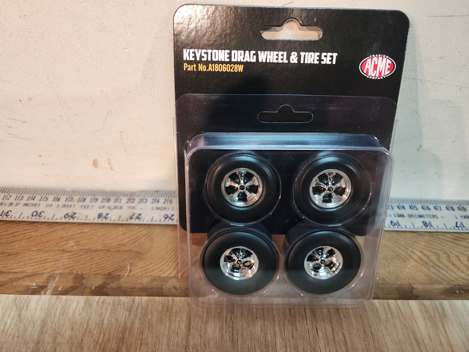 ACME 1:18 KEYSTONE DRAG WHEEL AND TIRE SET – NEW(IN STOCK) – A1806028W