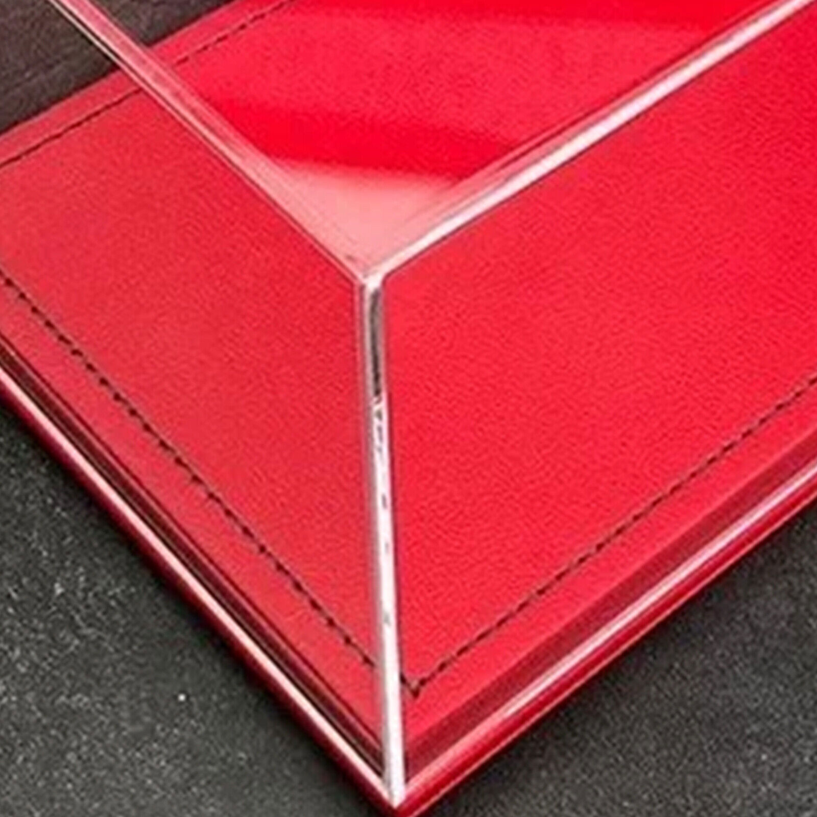 Acrylic Display Case Show Case Pu Leather Base Model For 1/18 Car Model Collect