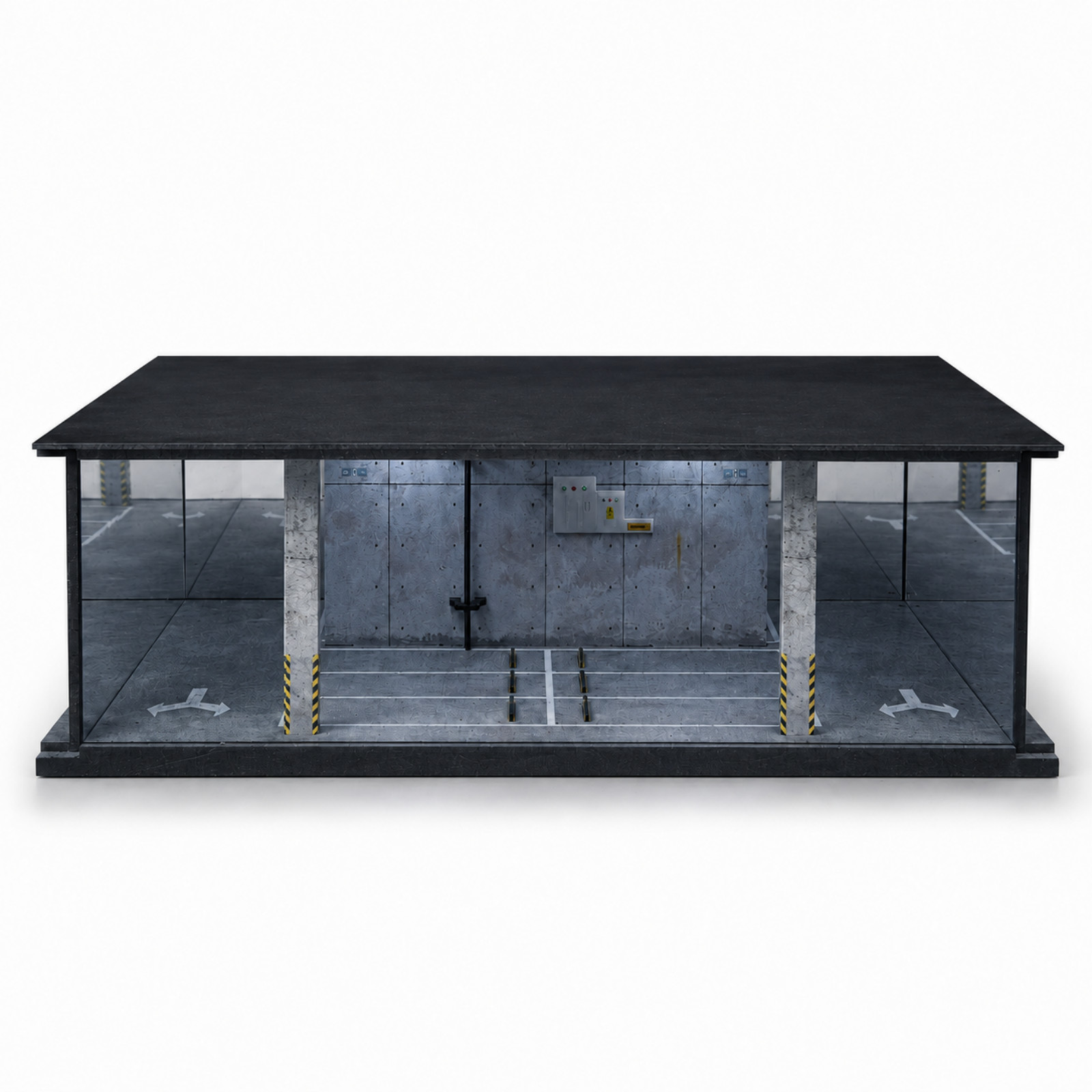 Diorama 1/64 Diecast Garage Model LED Underground Parking Lot Scene Building Toy